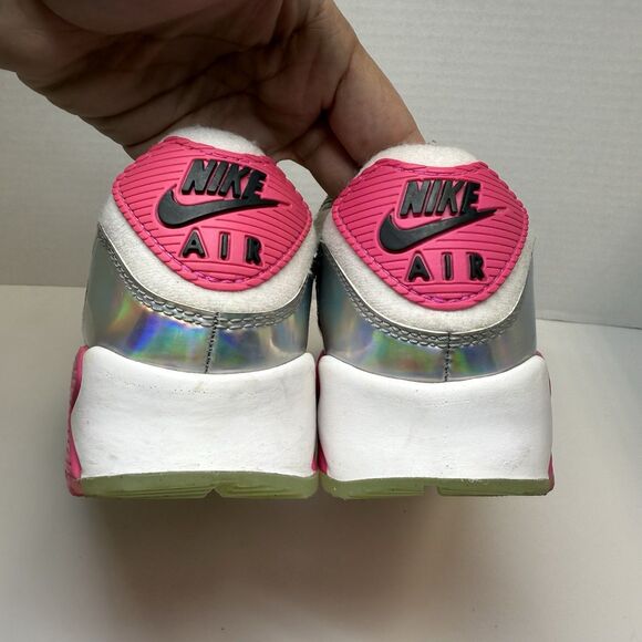 Nike Air Max 90 LX Daisy Leopard Iridescent Sneakers Sz 6.5 - Picture 5 of 8